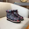 Women Designer PILLOW Comfort Ankle Boots Lady Fashion Old Flower Soft Down Flat Shoes Waterproof Nylon Upper Winter Snowfield Boot 11