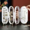 Boîte de rangement de bijoux pliable, organisateur de boucles d'oreilles, présentoir à 4 portes, support de collier d'écran pour boucles d'oreilles 211102