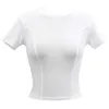 Yaz T Gömlek Kadın Esneklik T-shirt Kadın Giysileri Tops Ince Tshirt Kadın Kısa Kollu Kırpma Üst Bayan Seksi Canale 210423