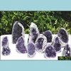 Lose Edelsteine Schmuck Natürliche Amethyst Geode Quarz Cluster Kristall Probe Heilung Tropfen Lieferung 2021 O9Bci