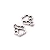 500pcs aleación de perros huecos de pata colgante para joyas que fabrican collar de pulsera accesorios de bricolaje 11x13 mm de plata antigua