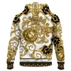 Men's Hoodies Men's & Sweatshirts 3D Printing Hoodie Fashion Gold Chain Luxury Pattern Sweatshirt Women's Pullover Harajuku