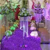 Försäljning av bulk mousserande kristall Clear Garland ljuskrona bröllopstårta står födelsedagsfest levererar dekorationer för bordsskivor