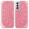 Phone Cases Suitable for Samsung GALAXY A02s A03S A12 A20 A21S A22 A30 A32 A41 A50 A51 A52 A71 A72 Exquisite Flowers Relief Cover