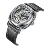 Polshorloges Top prachtige snijwerk mechanisch horloge mannen Steampunk Skeleton Automatisch zelfwind horloges lederen sport 285Z