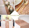 2021 Nappe de table carrée longue pour décoration de fête de mariage, vêtements de table à paillettes, nappe de mariage, textile de maison