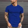 Venda imperdível camiseta listrada masculina impressão 3D camisetas tops camisetas masculinas masculinas estampadas