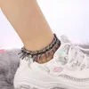 4 stilar av geometriska kubanska hip hop snap-on rhinestone anklets, glänsande coola rock smycken för nattpartier