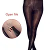 Médias chaussettes bonneterie couleurs femmes taille haute huile collants brillants Lingerie brillant Sexy collants bas en Nylon transparent