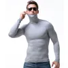 Long sleeve T Shirt Men Turtleneck modal tshirt tight elastic tees soft and breathable Y0322
