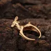 LUTAKU Cute 3D Bambee Animal Deer Rings For Women Girl Wedding Band Vintage Ring Pet Lover Gift Chic Jewelry Wholesale G1125