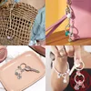 Moments Medium och Small Bag Charm Holder Set Key Ring Fit Pandora DIY med originallåda