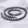 Punk 50~70cm Long Skull Necklaces Men StainlSteel Brushed Polished Gold Charm Link Chains Choker Male Gothic Jewelry X0524