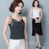Mode Summer Sexy Women Tanks Camis Casual Party Blouse Vêtements Plus Taille Dentelle Polka Dot 4936 50 210508