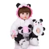 Coleção Limitada Reborn Bebê Boneca De Pano Body Bebês Lifelike Bebês Alive Boneca Cosplay Panda Brinquedo Para Criança Aniversário Presente Q0910