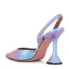 2021 Kvinnor damer satin läder 8.5 cm vin höga klackar sandaler sommar avslappnad bröllop gladiator sexig elastisk band skor pilage tå storlek 34-43 zzyj 3 färger