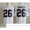 NCAA Penn State Nittany Lions College Football Wear 2 Marcus Allen 9 Trace McSorley Jersey 26 Saquon Barkley 88 Mike Gesicki Bleu Blanc Maillots