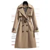 S - 4XL Nouveau Printemps Angleterre Style Femmes Coupe-Vent Lâche Moyen et Long Élégant Ceinture Manteau Femme Casual Long Trench Manteaux Mujer S0903