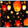 Decorações Festivas Suprimentos Home Garden10pcs Céu de Papel Chinês Flying Ing Lanterns Fly Candle Lamps Festa de Natal Decoração de Casamento 20