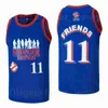 Moive STRANGER THINGS ELEVEN 11 Friends Maillot de basket-ball pour hommes Hip Hop Respirant pour les fans de sport HipHop Chemise en pur coton Couleur de l'équipe Bleu Noir Extérieur Haute Qualité