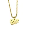Chains Stainless Steel Hip Hop Gold 88 Rising Rich Brian Pendant Necklace Street Dance Gift For Him With Rope Chain2742873