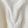 LUZUZI Koreanische Chic V-ausschnitt Pullover Kleid Frauen Winter Pullover Lose Beiläufige Lange Hülse Gestrickte Kleid 2021 Herbst Mini vestidos G1214