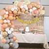 Qifu Rose Gold Balloon Garland Arch Kit födelsedagsfest dekor Barn Bröllop Bridal Bachelorette Party Decor Baby Shower Ballons x0726