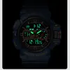 Smael Wojskowe zegarki Mężczyźni Zegarek Sportowy Wodoodporny Zegarek Stopwatch Alarm LED Light Digital Zegarki Męskie Big Dial Clock 8043 X0524