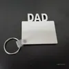 MOM DAD FAM Sublimation Blank Keychain Party Favor MDF Key Chain Pendant Doublesided Thermal Transfer Key Ring T2I518104290544