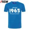 1965 Edição Limitada Design de Ouro T-shirt Preto Masculina Preto Cool Pride Camiseta Homens Unisex Moda Tshirt Loose Tamanho 210629