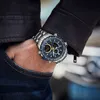 Mens klockor Top Luxury Brand Naviforce Sport Quartz Watch Män Rostfritt Stål Kronograf Armbandsur Klocka Relogio Masculino 210517
