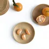 Wooden Round Shape Dinner Plates Mini Pastry Dish Eco-friendly Fruit Dishes Hotel Kitchen Decoration Tableware Plate BH5045 WLY