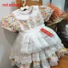 Vestido de niña española para niños primavera y verano nuevo hadas lolita princesa lolita vestido bebé niña chal vestido 2-12 años q0716