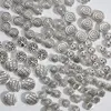 Andere 20-50 Stück 6-9 mm Spacer-Perlen aus altem versilbertem Metall, lose DIY-Schmuckherstellung für Frauen, Loch 1,2 mm, europäisches Armband Rita22