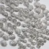 Pozostałe 20-50pcs 6-9 mm dystansowe koraliki starożytne srebrne metalowe metalowe luźne biżuterię dla kobiet do dziury 1,2 mm europejski bracele rita22