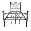 US stock Metal Platform Bed Frame Twin Size with Headboard and Footboard a53