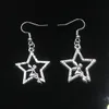 Ny modehandgjorda 30*24mm Angel Star Earrings Rostfritt stål öronkrok Retro Små objekt smycken enkel design för kvinnliga tjejgåvor