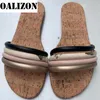 Moda Flip Flop Mulheres Flat Chinelos de Candy Color Shoes Verão 2021 Feminino Lady Open Toe Sandal Mules Slides