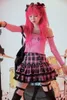 Japon Tasarım Pembe Ekose Etek Kız Punk Tatlı Lolita Kawaii Kek Mini Okul Seksi 2022 Yaz Jupe Etekler