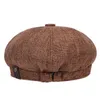 Nya Mäns Casual Newsboy Hat Vår och Höst Tunn Retro Beret Fashion Wild Unisex Wild Ottagkantal Hattar Mössor Jamont Bomull Björnar