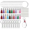 Keychains 200 Pcs Acrylic Keychain Blanks Kit For DIY Projects Crafts With Key Rings Jump Round Clear Discs Circles Tassel Dropshi302L