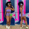 HAOYUAN Sexy Conjunto de dos piezas Off Hombro Crop Top Lace Up Biker Shorts para mujeres Trajes de verano Tallas grandes Clubwear Conjuntos a juego X0709