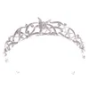 Pinces à cheveux Barrettes 1 pc Étincelant Étoile De Mer Cristal Demoiselle D'honneur Mariée De Mariage Fête De Bal Princesse Pageant Diadème Couronne De Mode Jewelr