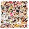 50 PCS Mixed Cute Animals Pug kateboard Stickers For Car Laptop Fridge Helmet Pad Bicycle Bike Motorcycle PS4 book Guitar Pvc Decal
