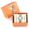 Bracelets de luxe femmes regarder bracelet set diamant quartz montres bijoux bracelets dans une boîte cadeau pour petite amie bracelette Relogio féminin féminin