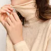 Pulls pour femmes laine cachemire col roulé tricoté pull couleur unie pull violet automne hiver pull femme 210428