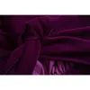 Vintage Violet Rouge Velours Blouses Tops Femme Lanterne Manches Noeud Chemises Élégantes Dames Vêtements De Mode 210421