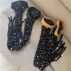 Medias negras brillantes con diamantes de imitación, medias para mujer, calcetines de diseñadores, mallas, medias sexis para mujer para club nocturno 3018