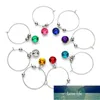 8 pcs colorido diamantes vidros de vinho anel de suspensão pendurado diy anel de vidro vinho para restaurante hotel bar (cor mista)