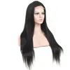 Peruaans Haar 180% Dichtheid HD 13*4 Kanten Voorkant Pruik Recht Diepe Golf Yaki Water Weave 10-38 inch Natuurlijke Kleur